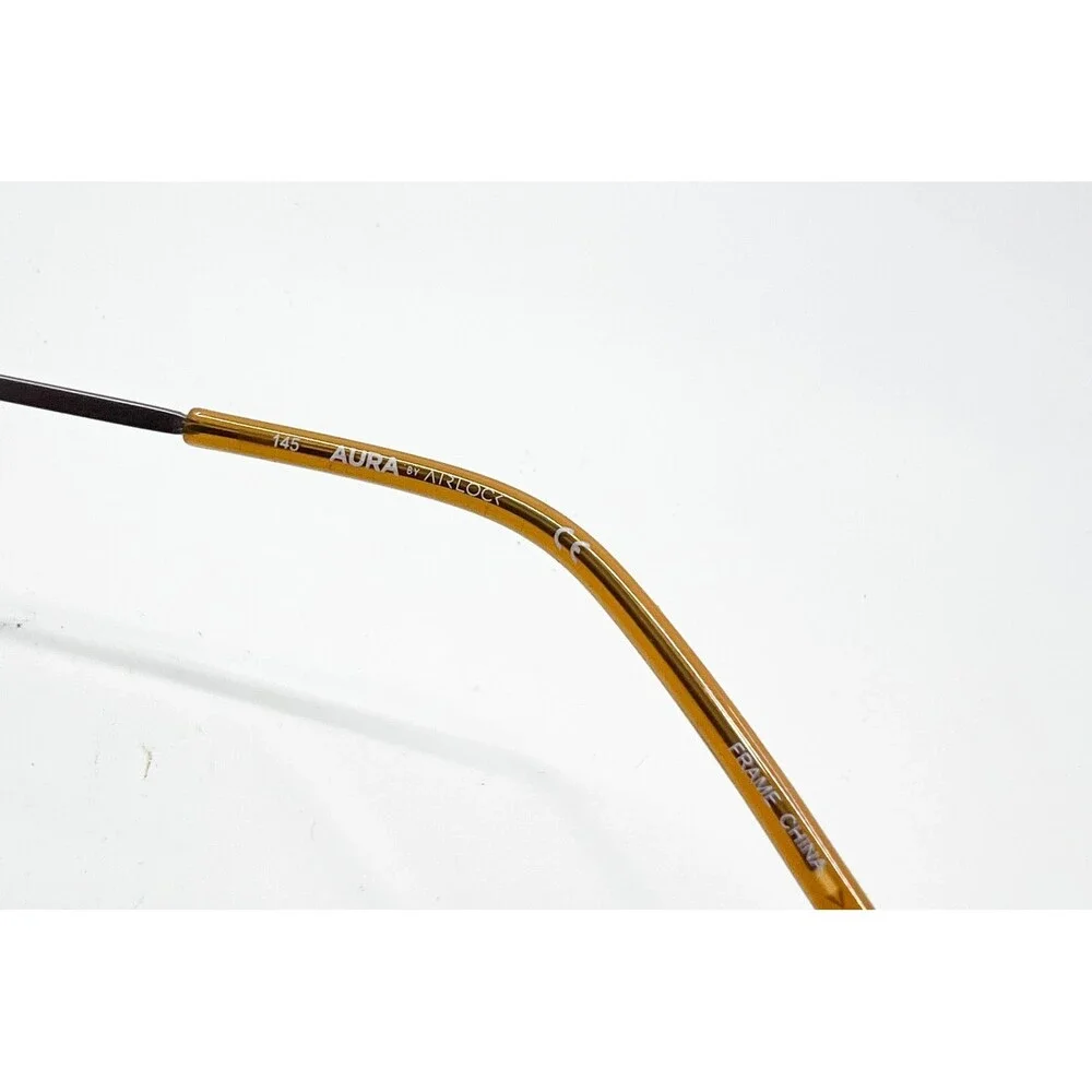 Airlock 2003 Eyeglasses Women Brown Striped Square 55-16-145 216